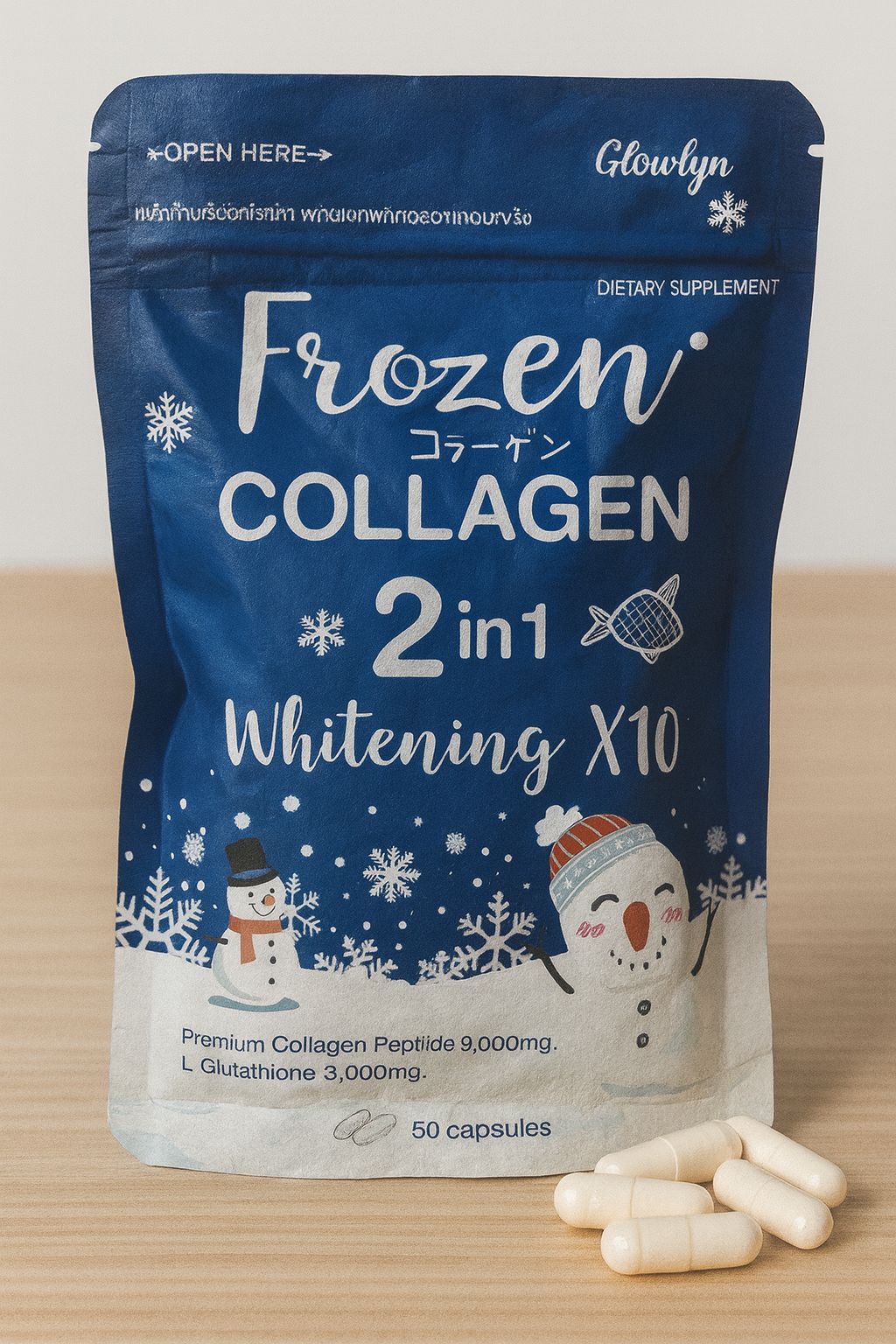 2 in 1 Premium Collagen Peptide & Glutathione, 60 Capsules